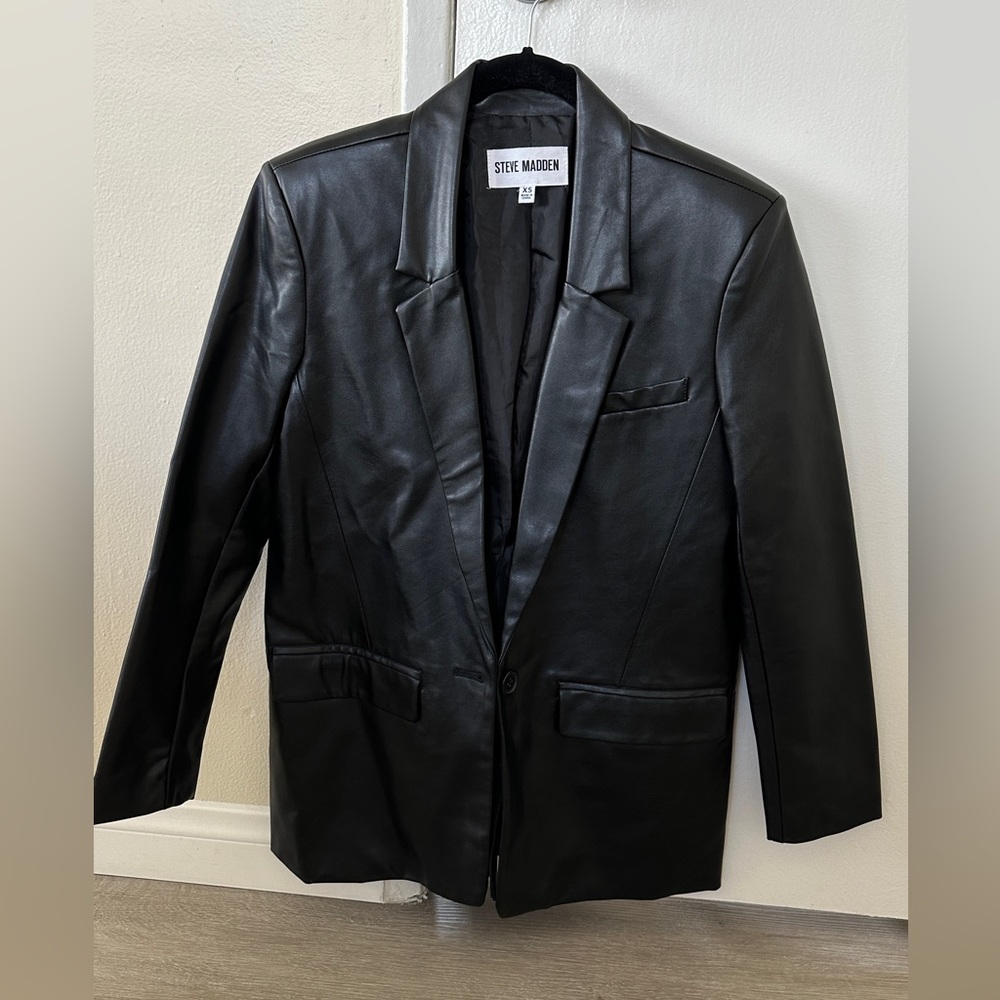 NWT Leather Blazer from Revolve